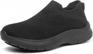 Non Slip Shoes for Women Work Black Food Service, Women's Non Slip Nursing Shoes, Comfortable, Breathable, and Wear-Resistant