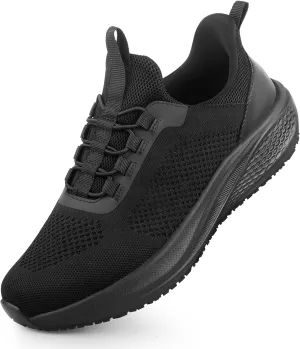 Non Slip Work Shoes for Men Slip Resistant Food Service Shoes Slip on Chef Kitchen Restaurant Sneakers Mesh Work Footwear Lightweight Walking Shoes Casual Fashion