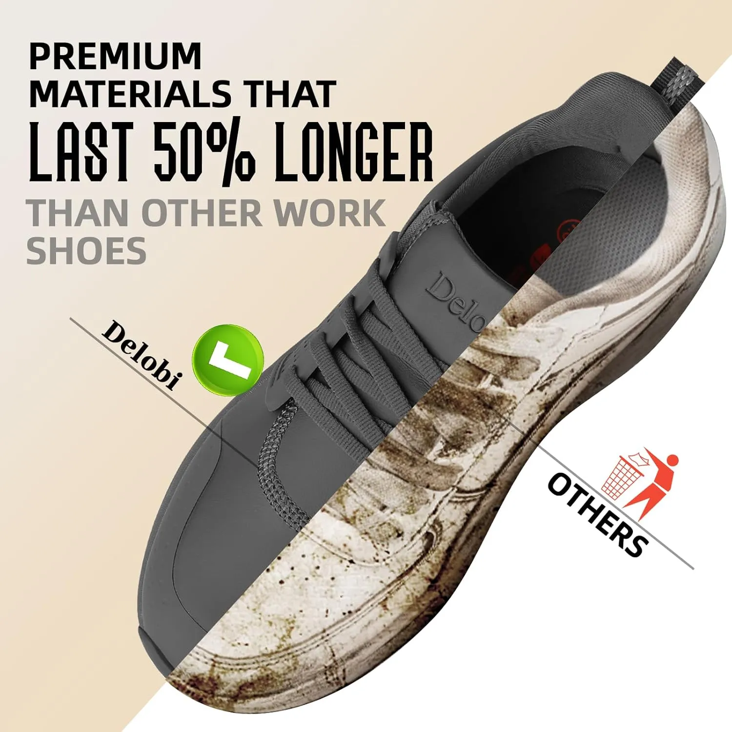 Non Slip Work Shoes for Men Waterproof Kitchen Slip Resistant Shoe Chef Food Service Shoes Restaurant Hospital