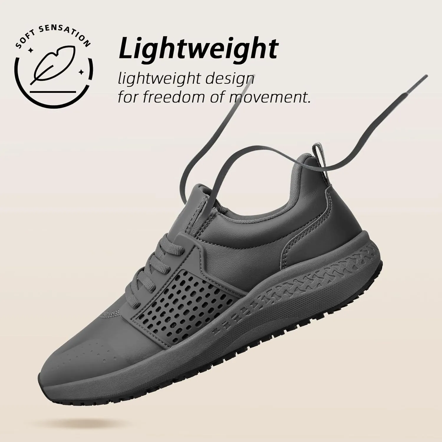 Non Slip Work Shoes for Men Waterproof Kitchen Slip Resistant Shoe Chef Food Service Shoes Restaurant Hospital