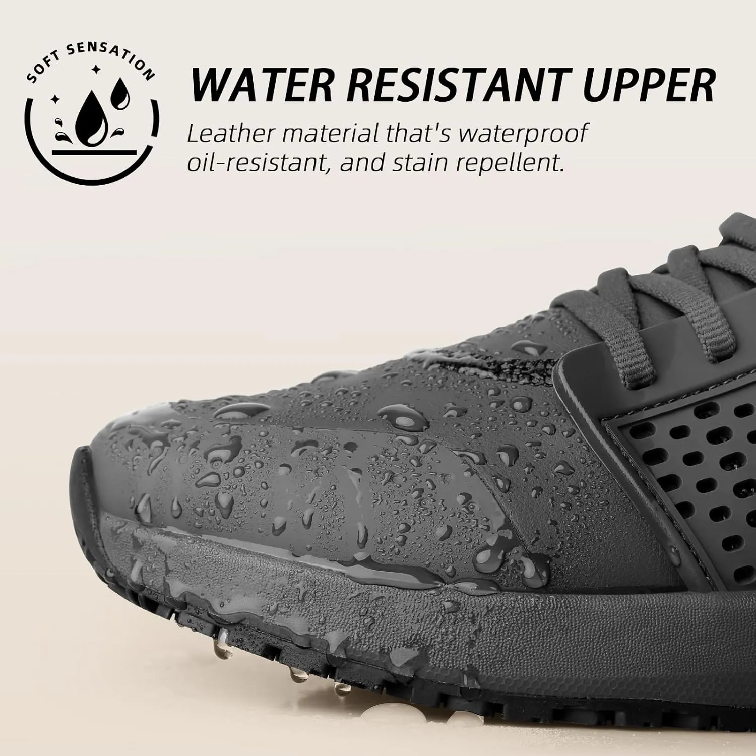 Non Slip Work Shoes for Men Waterproof Kitchen Slip Resistant Shoe Chef Food Service Shoes Restaurant Hospital