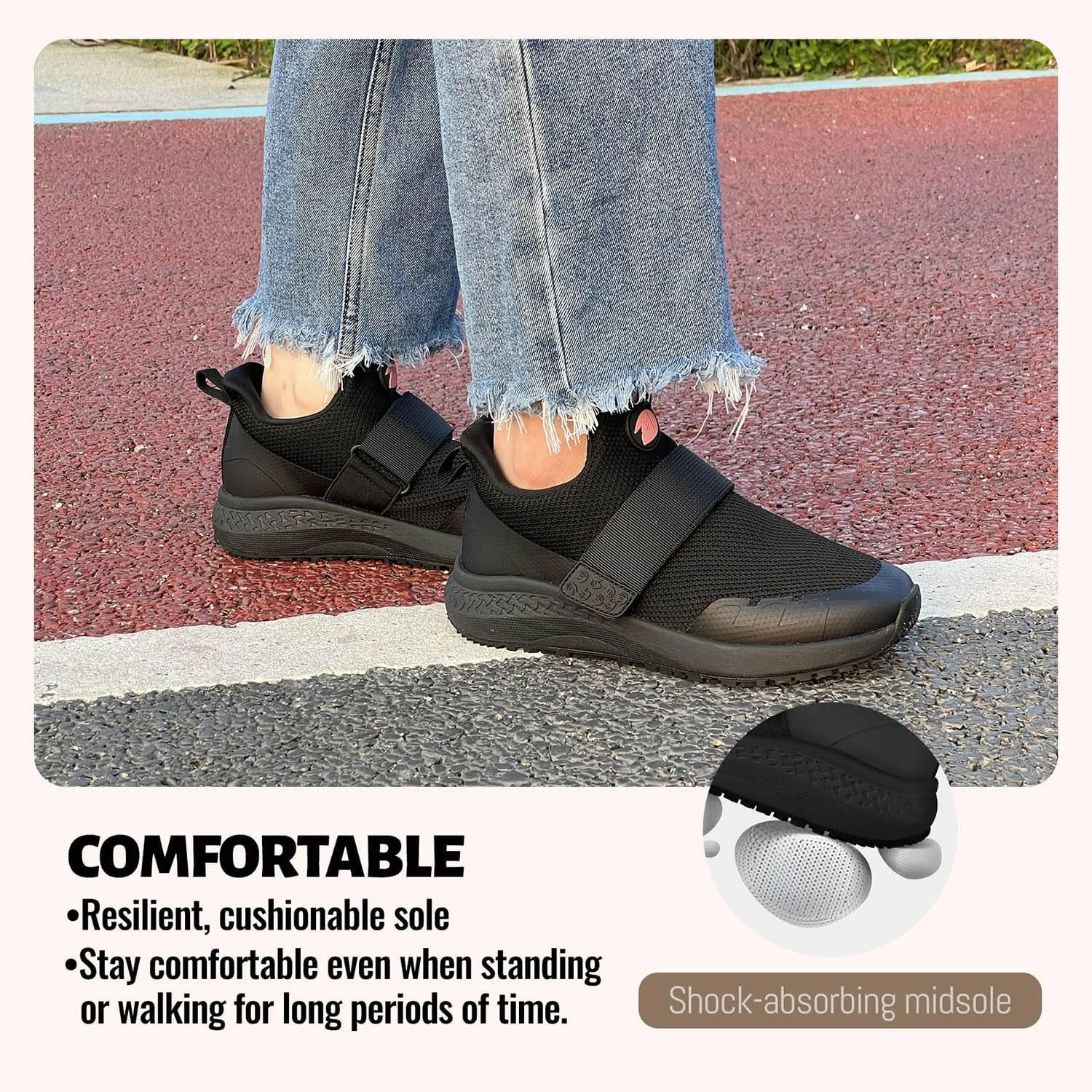 Non Slip Work Shoes for Women Food Service Slip Resistant Waterproof Kitchen Chef Slip On Restaurant Shoes Walking Sneakers Lightweight Comfortable Working Footwear