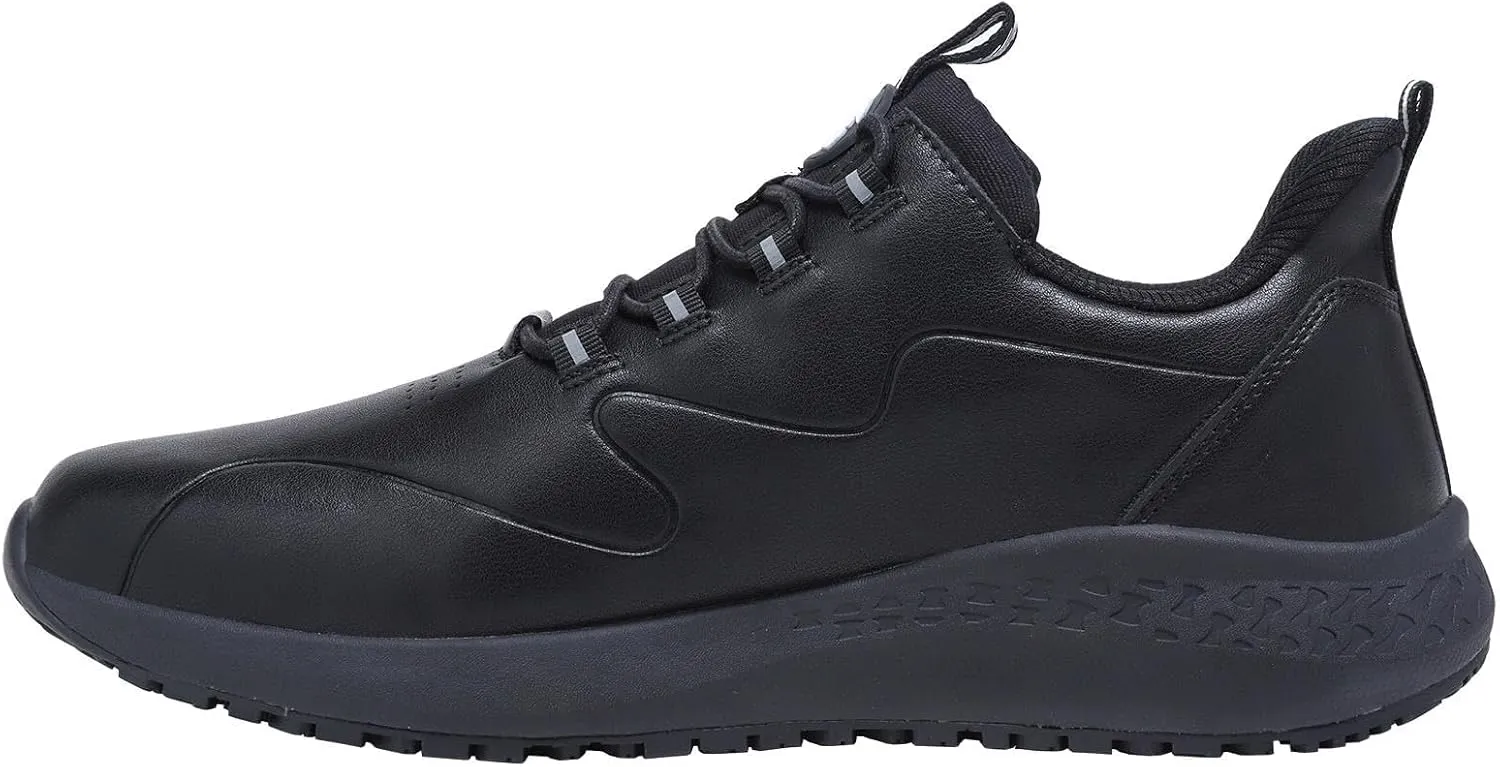 Non Slip Work Shoes for Women Slip on Waterproof Kitchen Chef Restaurant Walking Sneakers Comfortable Food Service Working Footwear Leather Nursing Shoe
