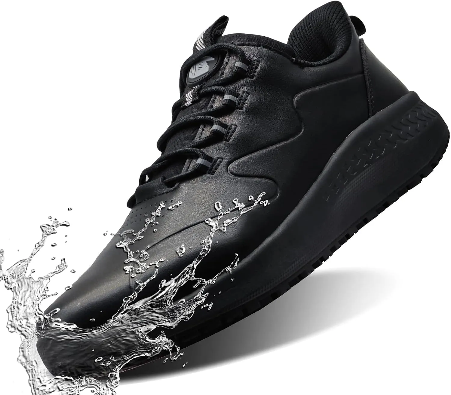 Non Slip Work Shoes for Women Slip on Waterproof Kitchen Chef Restaurant Walking Sneakers Comfortable Food Service Working Footwear Leather Nursing Shoe