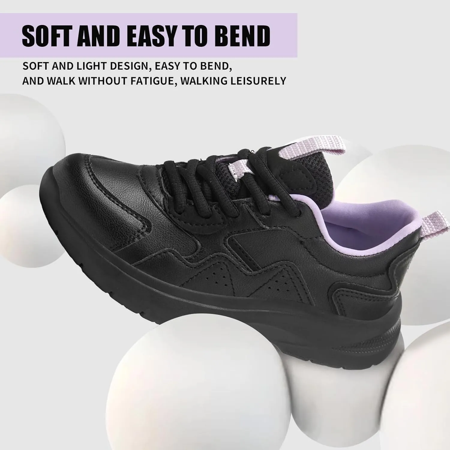 Non Slip Work Shoes Women Food Service-Lightweight and Comfortable Lace Up Shoe Suitable for Restaurants and Crew Work