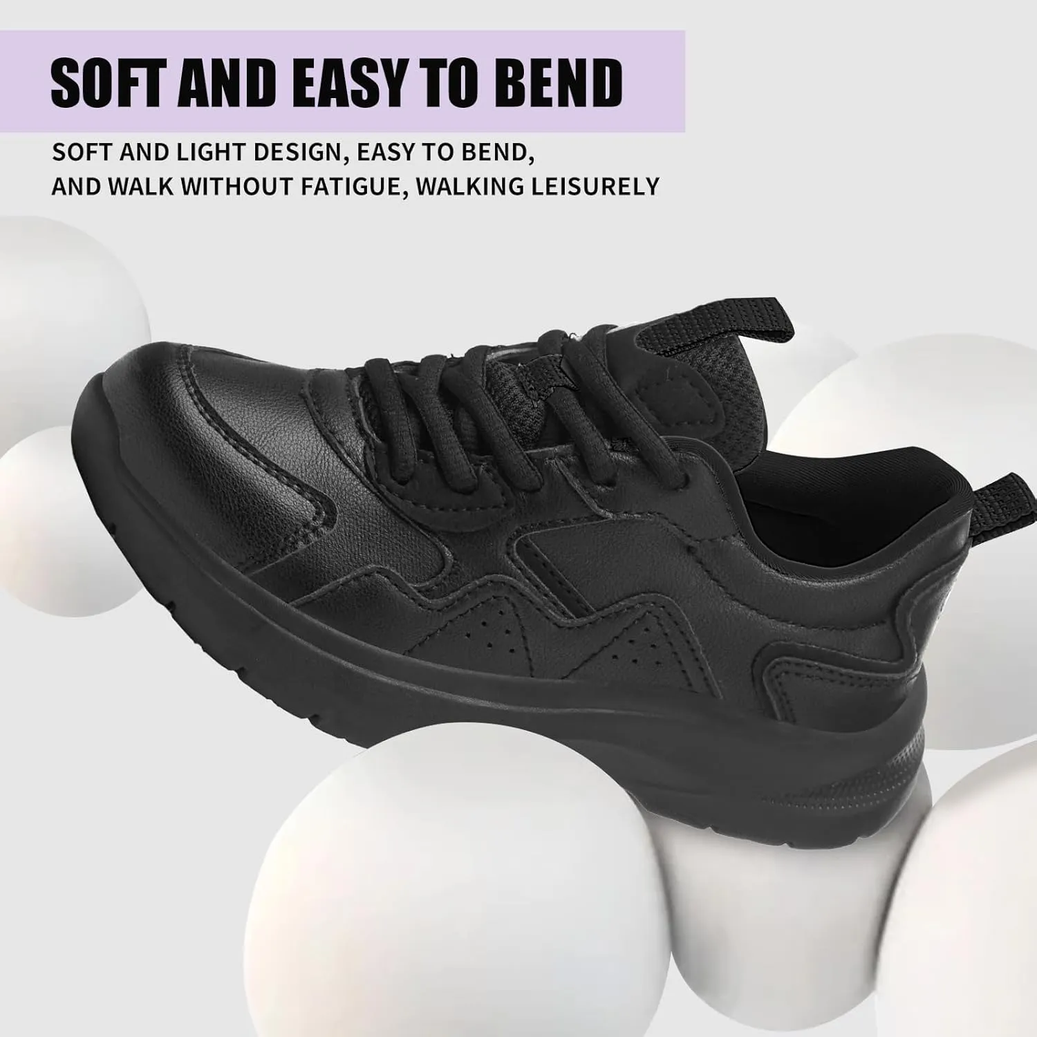 Non Slip Work Shoes Women Food Service-Lightweight and Comfortable Lace Up Shoe Suitable for Restaurants and Crew Work