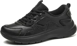 Non Slip Work Shoes Women Food Service-Lightweight and Comfortable Lace Up Shoe Suitable for Restaurants and Crew Work