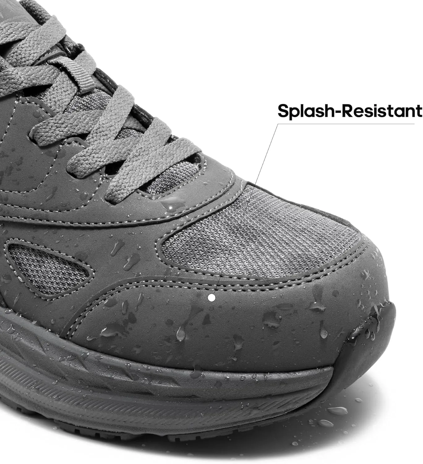 NORTIV 8 Non Slip Work Shoes for Men Steel Toe Comfortable Lightweight Slip Resistant Safety Shoes