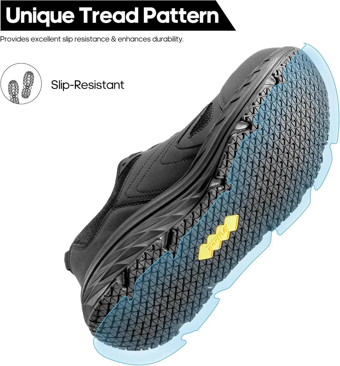 NORTIV 8 Non Slip Work Shoes for Men Steel Toe Comfortable Lightweight Slip Resistant Safety Shoes