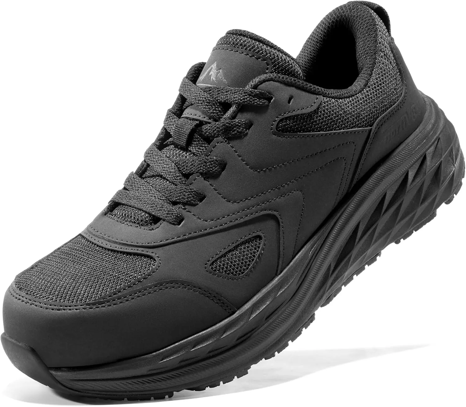 NORTIV 8 Non Slip Work Shoes for Men Steel Toe Comfortable Lightweight Slip Resistant Safety Shoes
