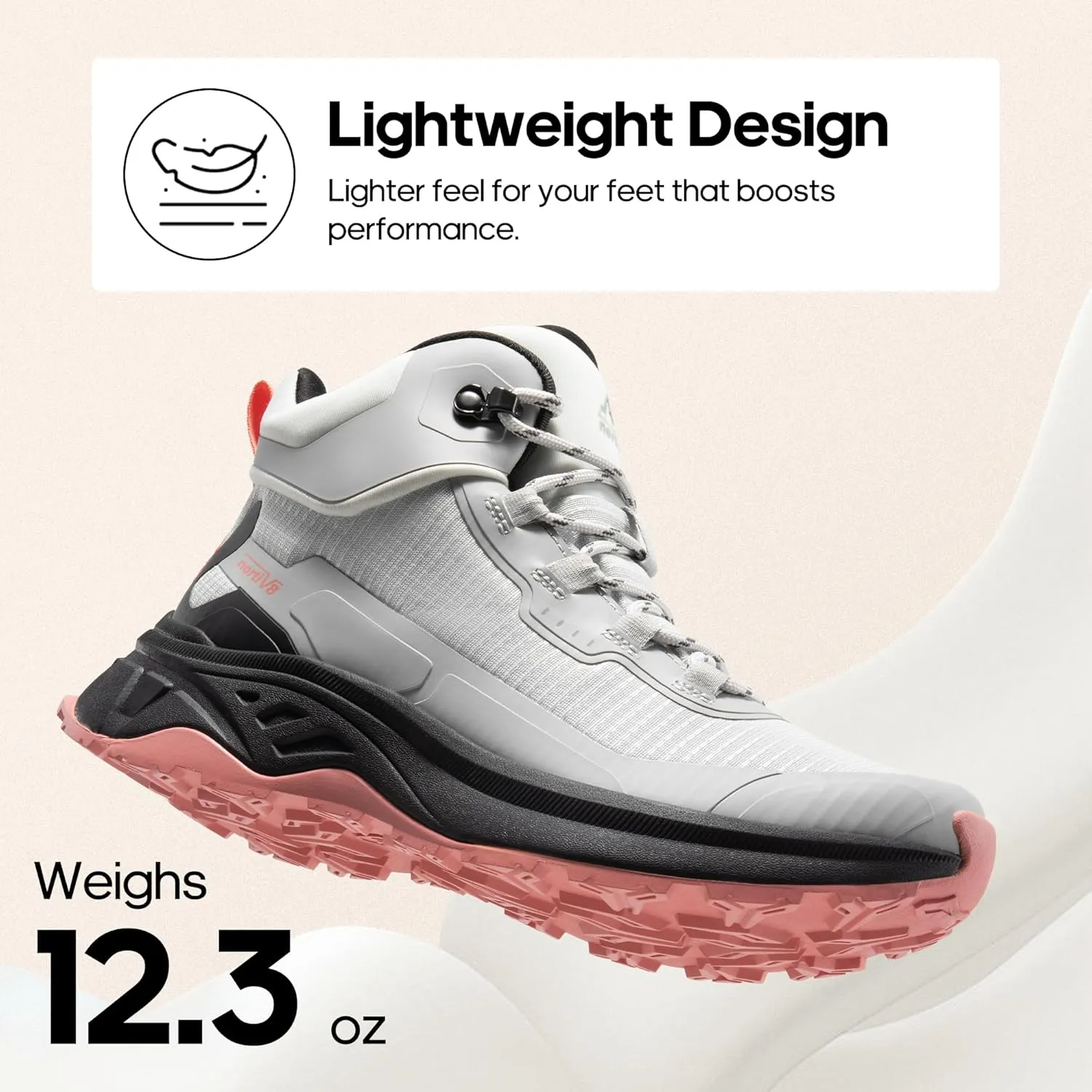 NORTIV 8 Women's Lightweight Hiking Boots Waterproof Trekking for Outdoor