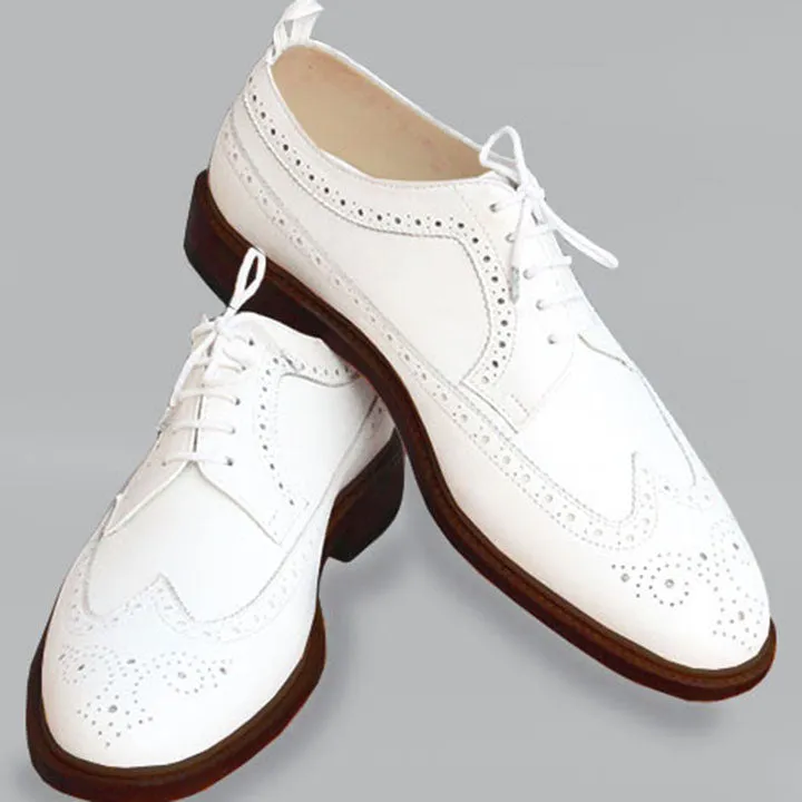 Obeeze Handmade Brook Style White Oxfords