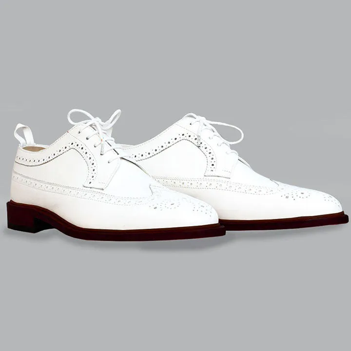 Obeeze Handmade Brook Style White Oxfords