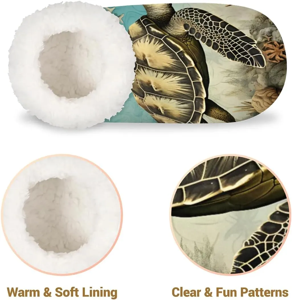 Ocean Sea Turtle Starfish Soft Home Slippers for Women Lightweight Men's House Shoes Women's Slippers