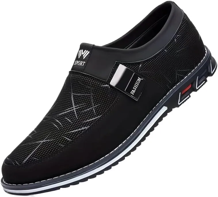 of Men's Fashionable Business Casual Casual Shoes, Formal Walking Shoes Large Size Middle-Aged Men's Shoes