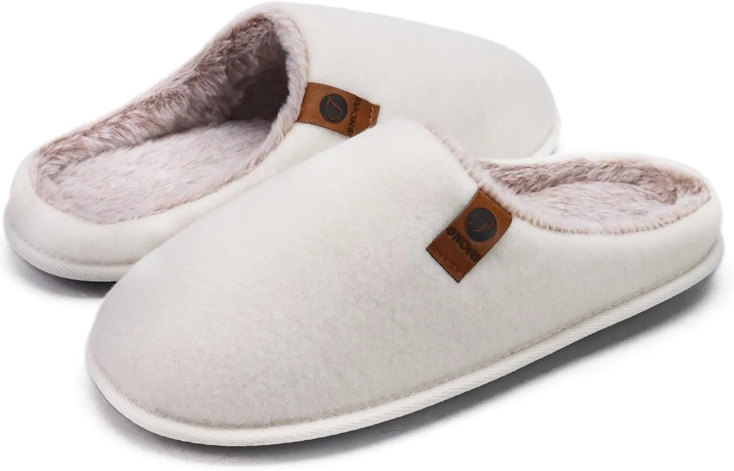 ONCAI Mens Cozy Memory Foam Scuff Slippers Slip On Warm House Shoes Indoor/Outdoor with Best Arch Support