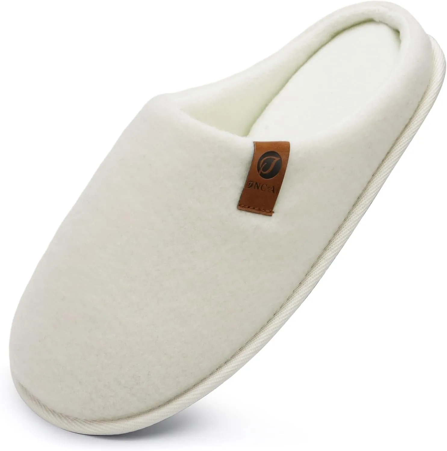 ONCAI Mens Cozy Memory Foam Scuff Slippers Slip On Warm House Shoes Indoor/Outdoor with Best Arch Support