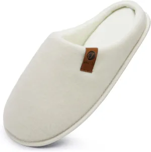 ONCAI Mens Cozy Memory Foam Scuff Slippers Slip On Warm House Shoes Indoor/Outdoor with Best Arch Support