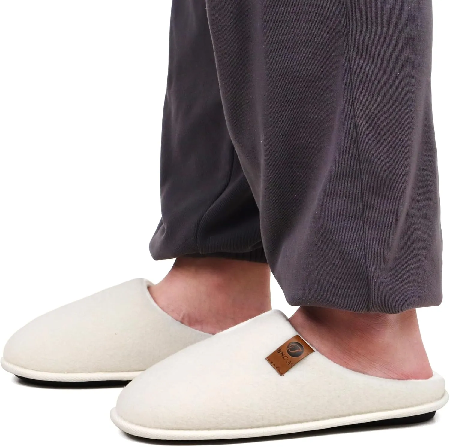 ONCAI Mens Cozy Memory Foam Scuff Slippers Slip On Warm House Shoes Indoor/Outdoor with Best Arch Support