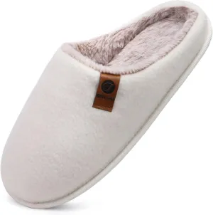 ONCAI Mens Cozy Memory Foam Scuff Slippers Slip On Warm House Shoes Indoor/Outdoor with Best Arch Support