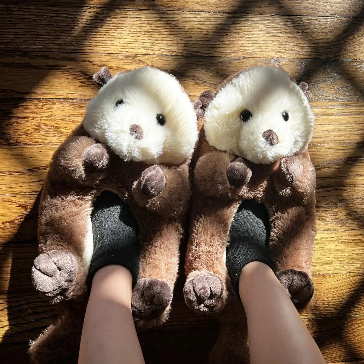 ooohyeah Kids Fuzzy Funny Animal Slippers, Cute Non-Slip Winter Warm House Shoes for Boys & Girls, Shoe Size 1-4