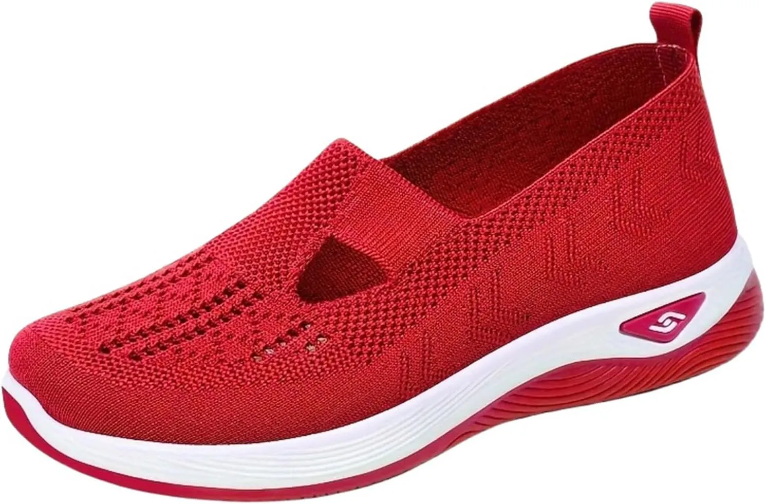 Orthopedic Shoes for Women Breathable Soft Walking Shoe Shoes Arch Support Slip On Sneakers Comfort Work Sneakers Woven Mesh Up Casual Running Going Out Flat Sneaker