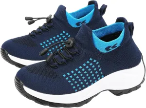 Orthopedic Shoes for Women Slip On Trainers Comfortwear Ortho Stretch Cushion Shoes Walking Shoe Modern Jazz Dance Sneakers Wedge Running Footwear Casual Platform Loafers Thick Bottom