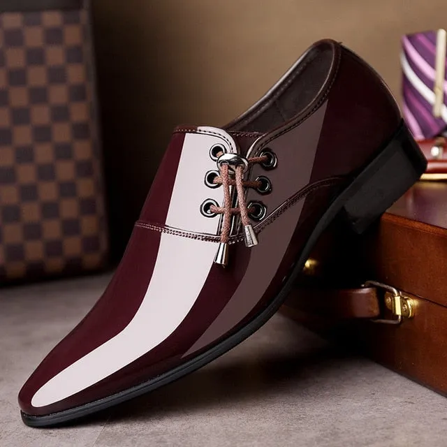 Oscar Classic Pointed Toe Dress Shoe Slip-on Patent Leather