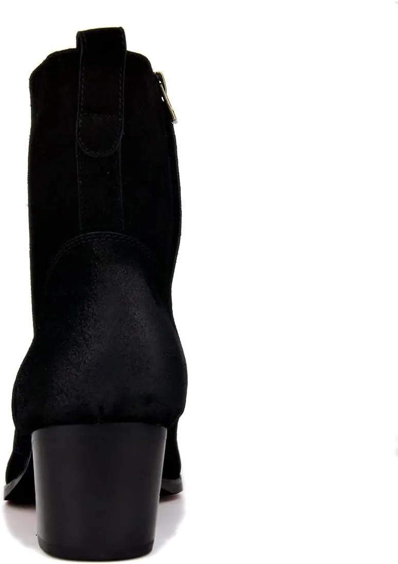 OSSTONE Dress Boot for Men Leather Chukka Designer Boots Casual Heel Shoes Zipper-up OS-JY002-US