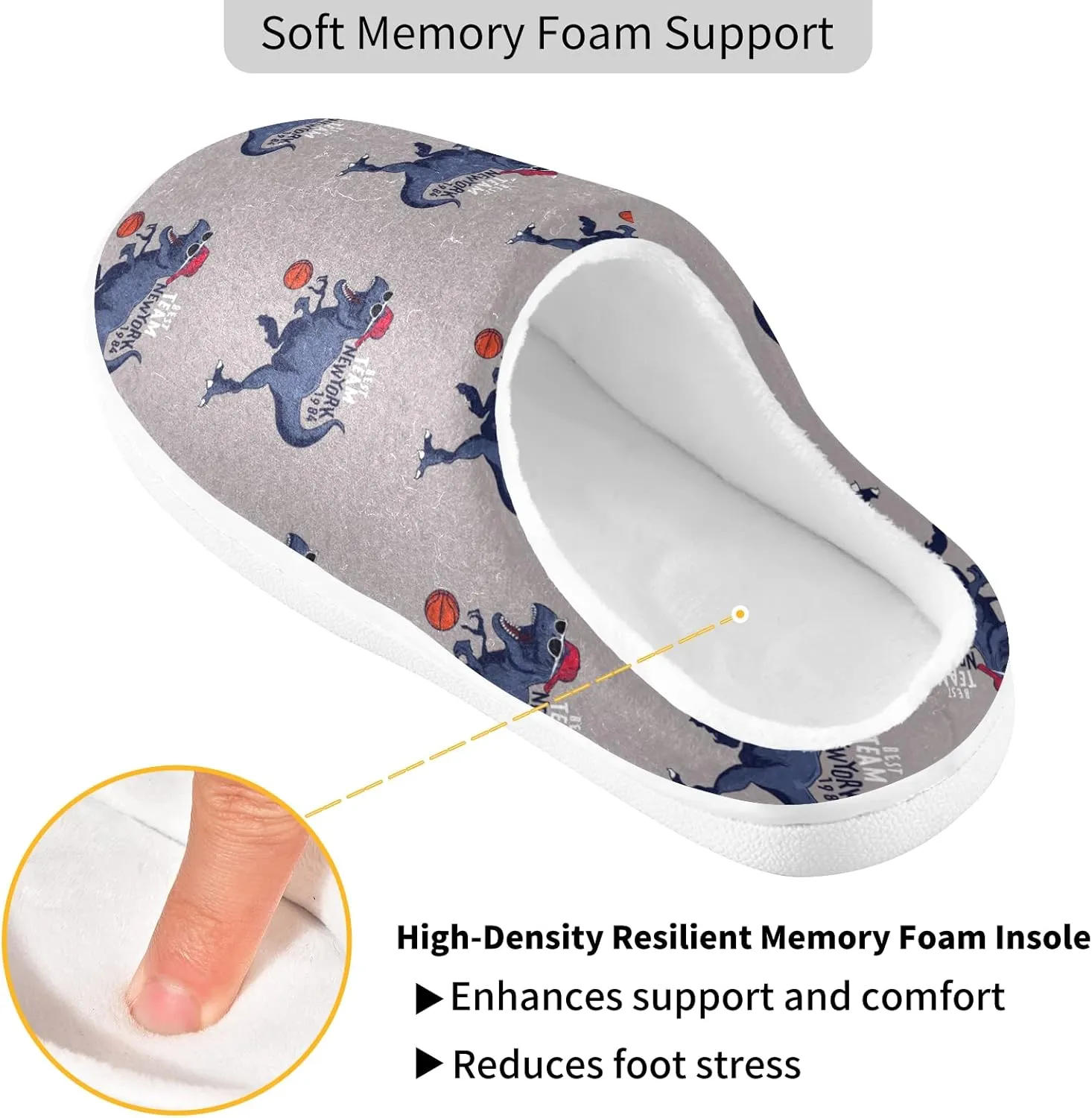 Oyihfvs Unisex Memory Foam Warm Slippers Comfort Soft Casual Shoes for Indoor Outdoor S-XXXL