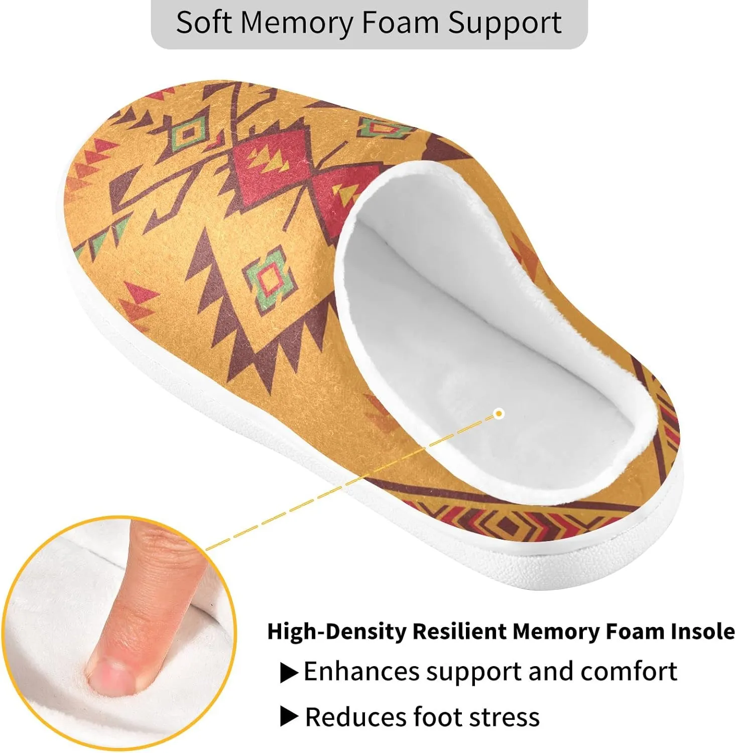 Oyihfvs Unisex Memory Foam Warm Slippers Comfort Soft Casual Shoes for Indoor Outdoor S-XXXL