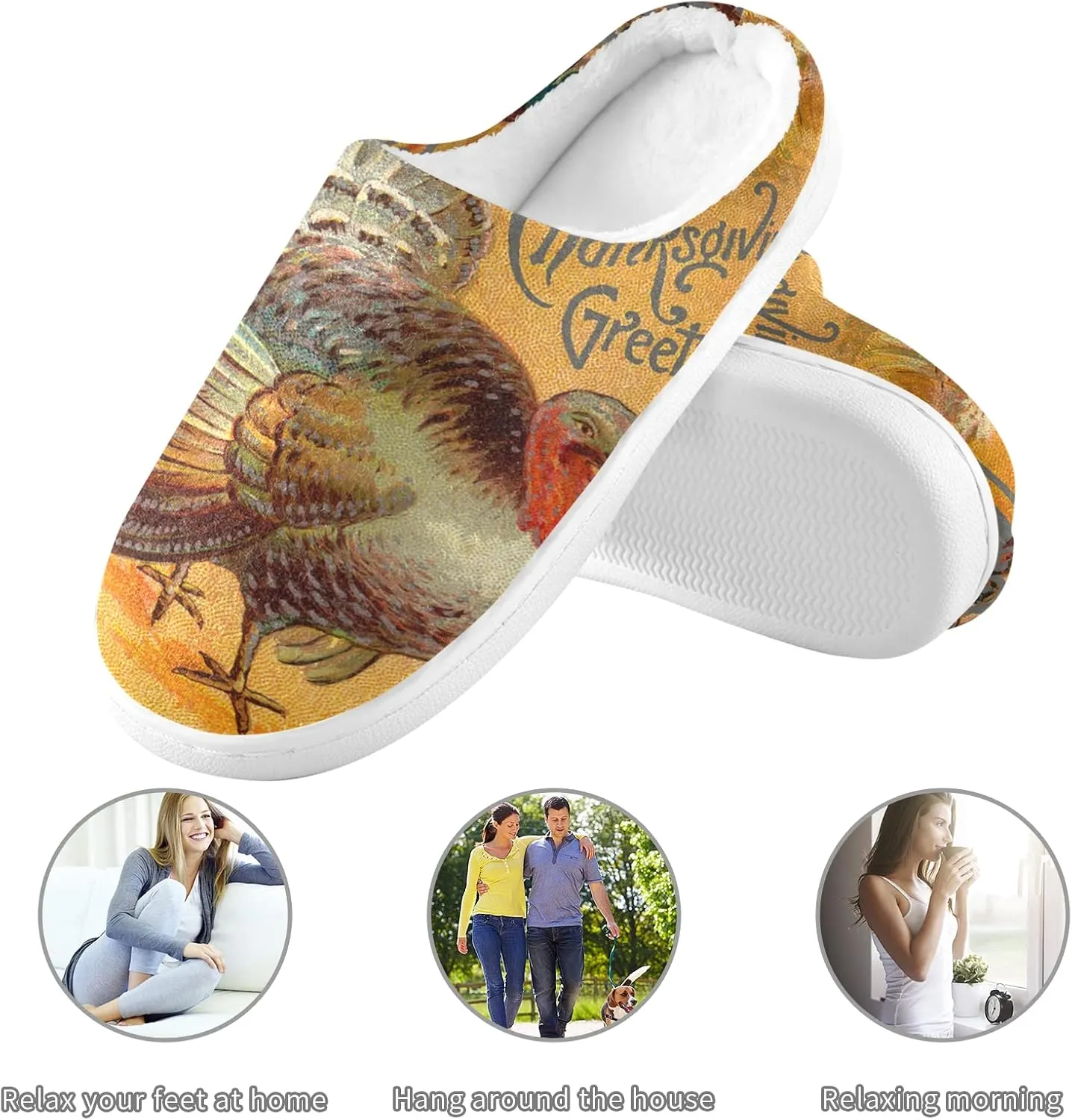Oyihfvs Unisex Memory Foam Warm Slippers Comfort Soft Casual Shoes for Indoor Outdoor S-XXXL