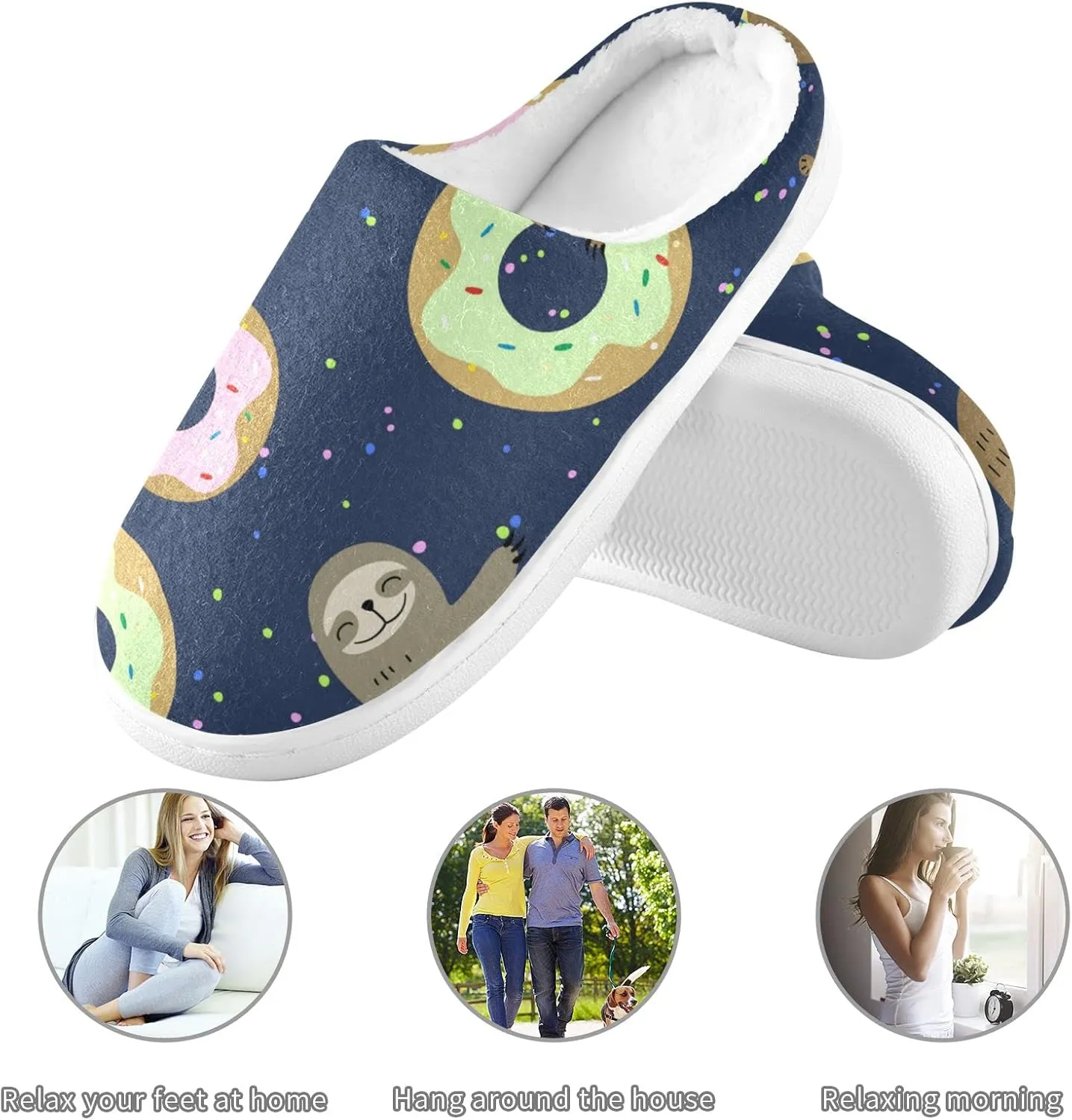 Oyihfvs Unisex Memory Foam Warm Slippers Comfort Soft Casual Shoes for Indoor Outdoor S-XXXL