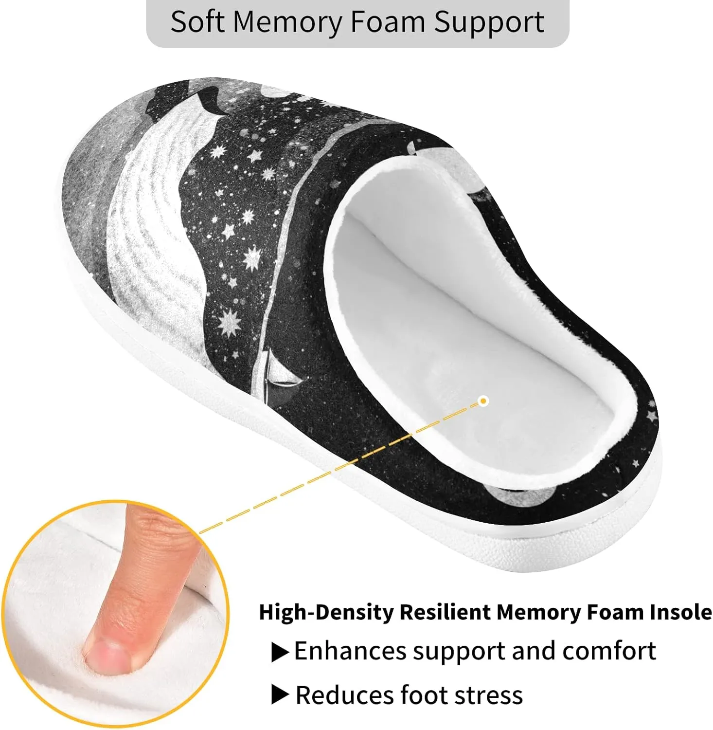 Oyihfvs Unisex Memory Foam Warm Slippers Comfort Soft Casual Shoes for Indoor Outdoor S-XXXL