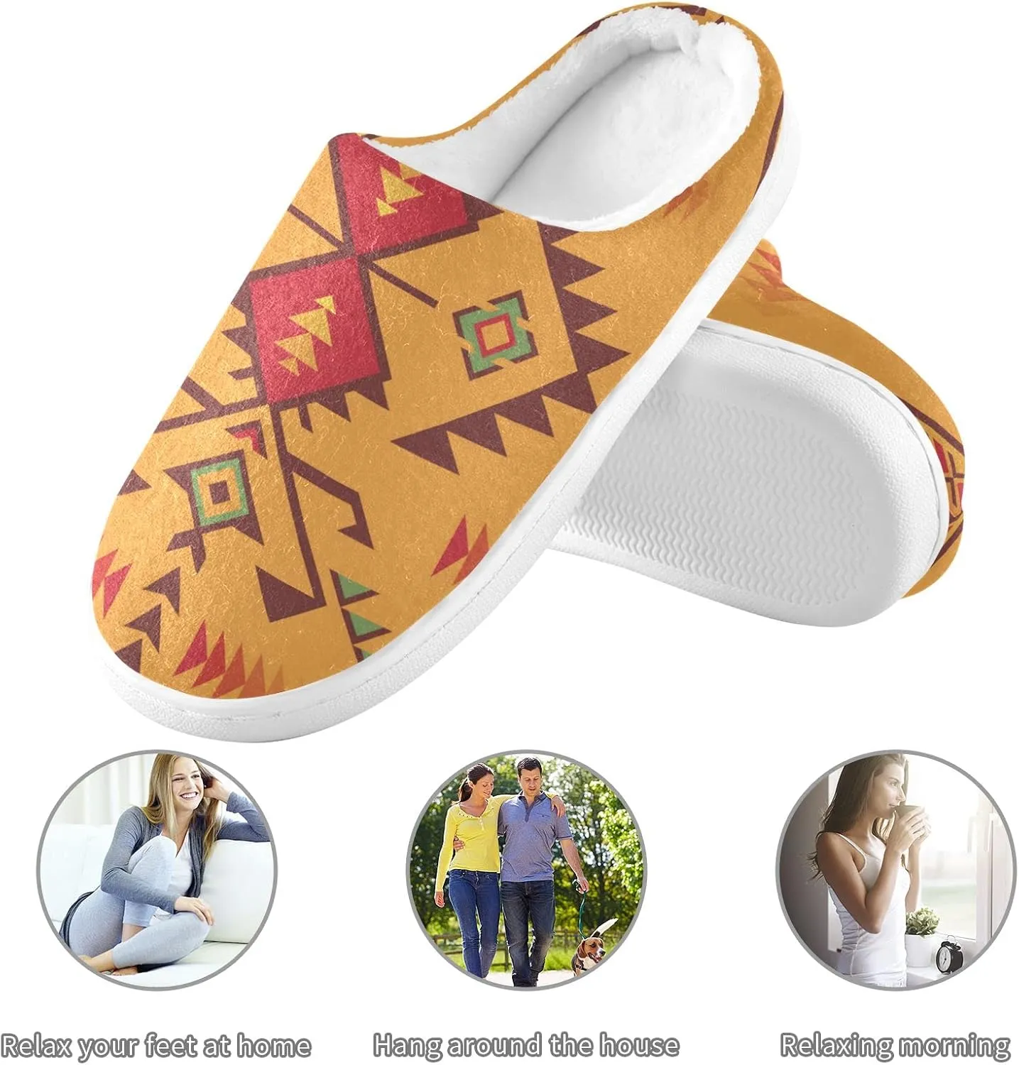 Oyihfvs Unisex Memory Foam Warm Slippers Comfort Soft Casual Shoes for Indoor Outdoor S-XXXL