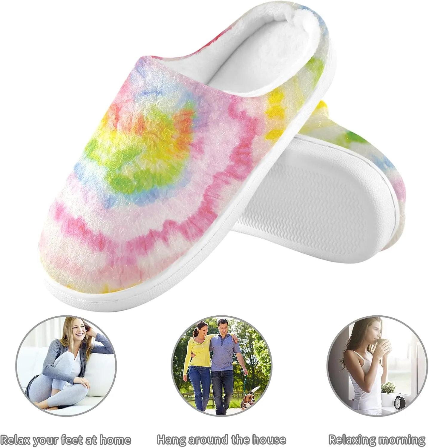 Oyihfvs Unisex Memory Foam Warm Slippers Comfort Soft Casual Shoes for Indoor Outdoor S-XXXL