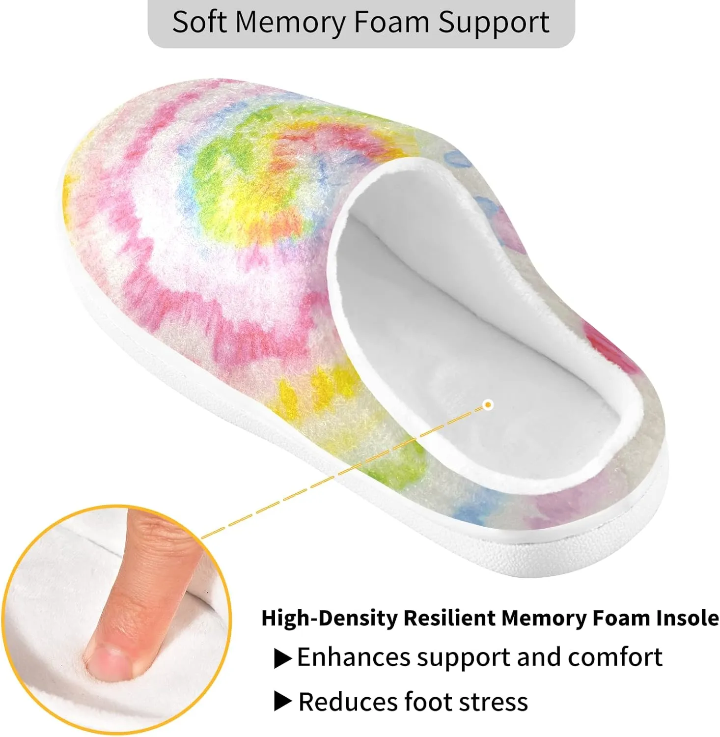 Oyihfvs Unisex Memory Foam Warm Slippers Comfort Soft Casual Shoes for Indoor Outdoor S-XXXL