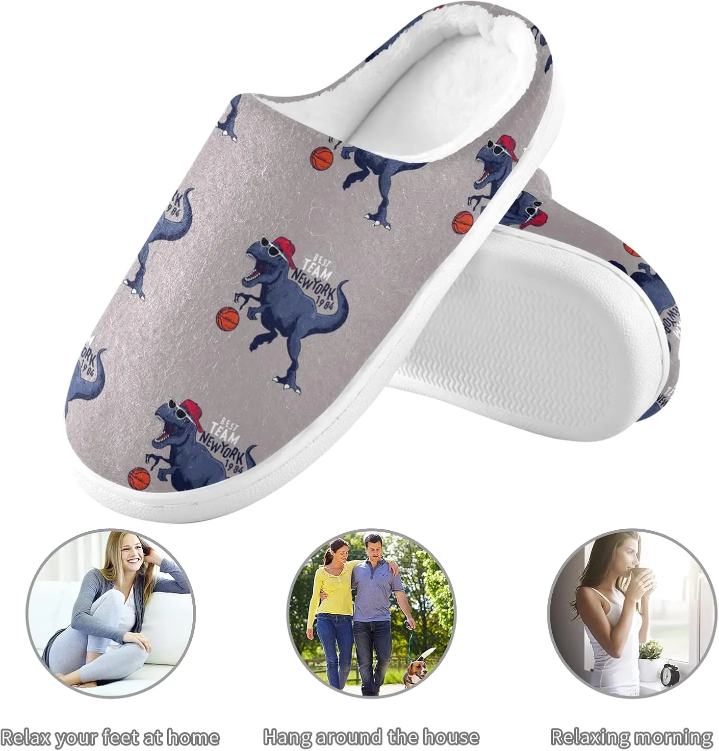 Oyihfvs Unisex Memory Foam Warm Slippers Comfort Soft Casual Shoes for Indoor Outdoor S-XXXL