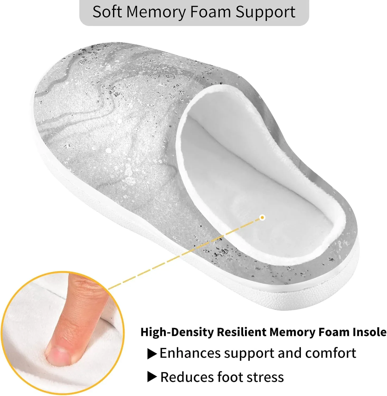 Oyihfvs Unisex Memory Foam Warm Slippers Comfort Soft Casual Shoes for Indoor Outdoor S-XXXL