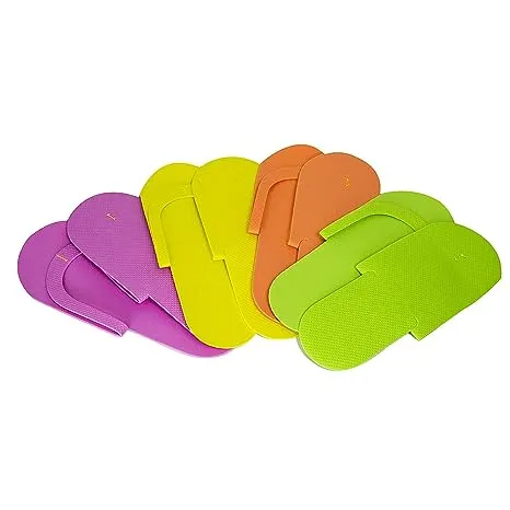 Pair Disposable Foam Pedicure Slippers Multi Color Flip Flop Salon Nail Spa
