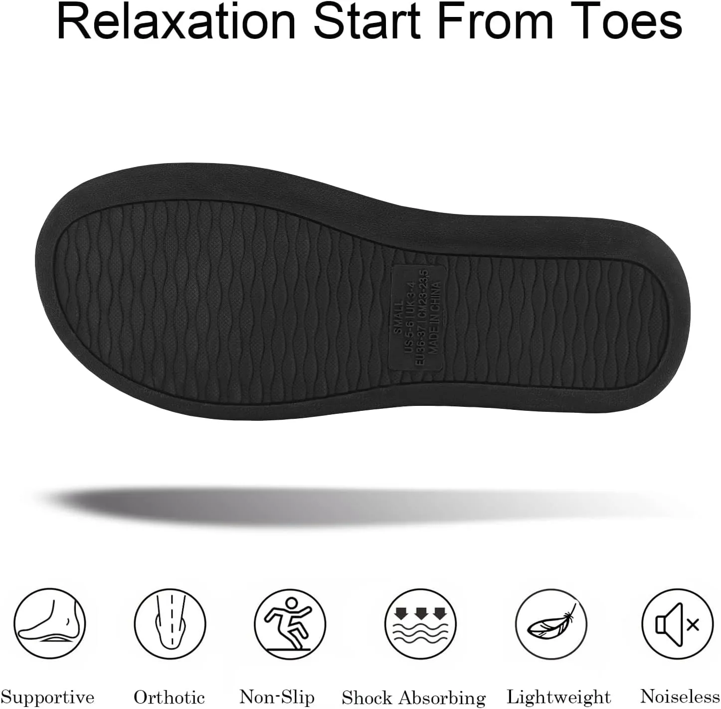 Panda Bros Women's Adjustable Slippers, Diabetic Slippers for Women Memory Foam, Open Toe Swollen Feet Slippers Bedroom House Indoor Outdoor Shoes with Rubber Sole
