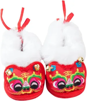 PartyKindom Cute Baby Shoes Tiger Head Cotton Shoes for Walking Toddlers Winter Warm and Safe
