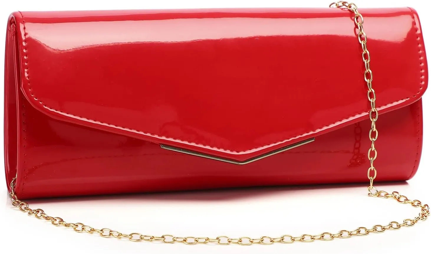 Patent Leather Envelope Clutch Womens Evening Handbag Stylish Crossbody Shoulder Bag Purse for Christmas Wedding Party Prom