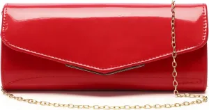 Patent Leather Envelope Clutch Womens Evening Handbag Stylish Crossbody Shoulder Bag Purse for Christmas Wedding Party Prom