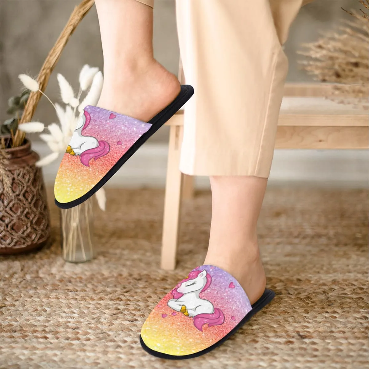 Pineapple Fruit Soft Women Slippers Cozy House Shoes Lightweight Fuzzy Slippers Memory Foam Slippers for Women Indoor and Outdoor