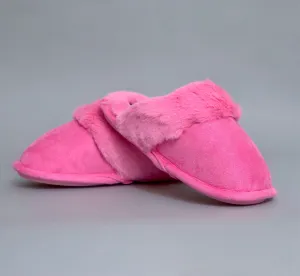 Pink Cozy Fuzzy Soft Faux Fur Slippers