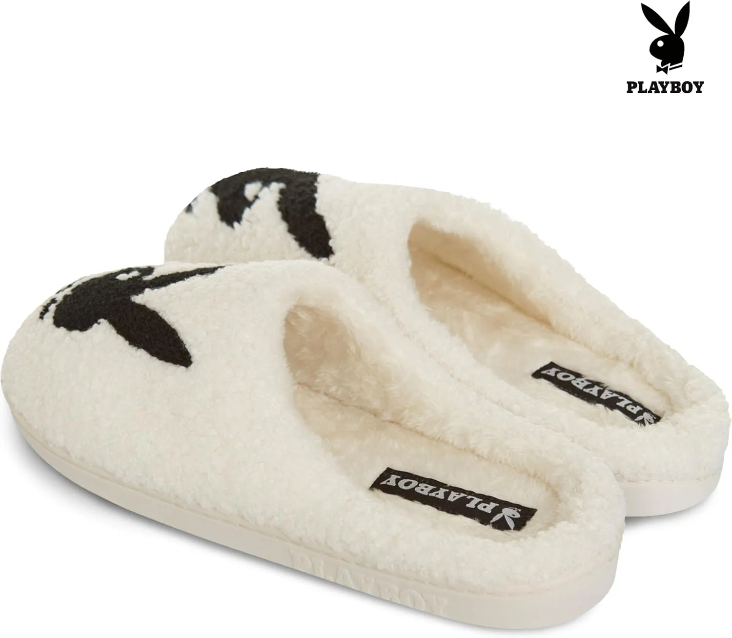 Playboy Mens Slippers Gifts for Men Extra Cozy Fuzzy House Slippers Slip On
