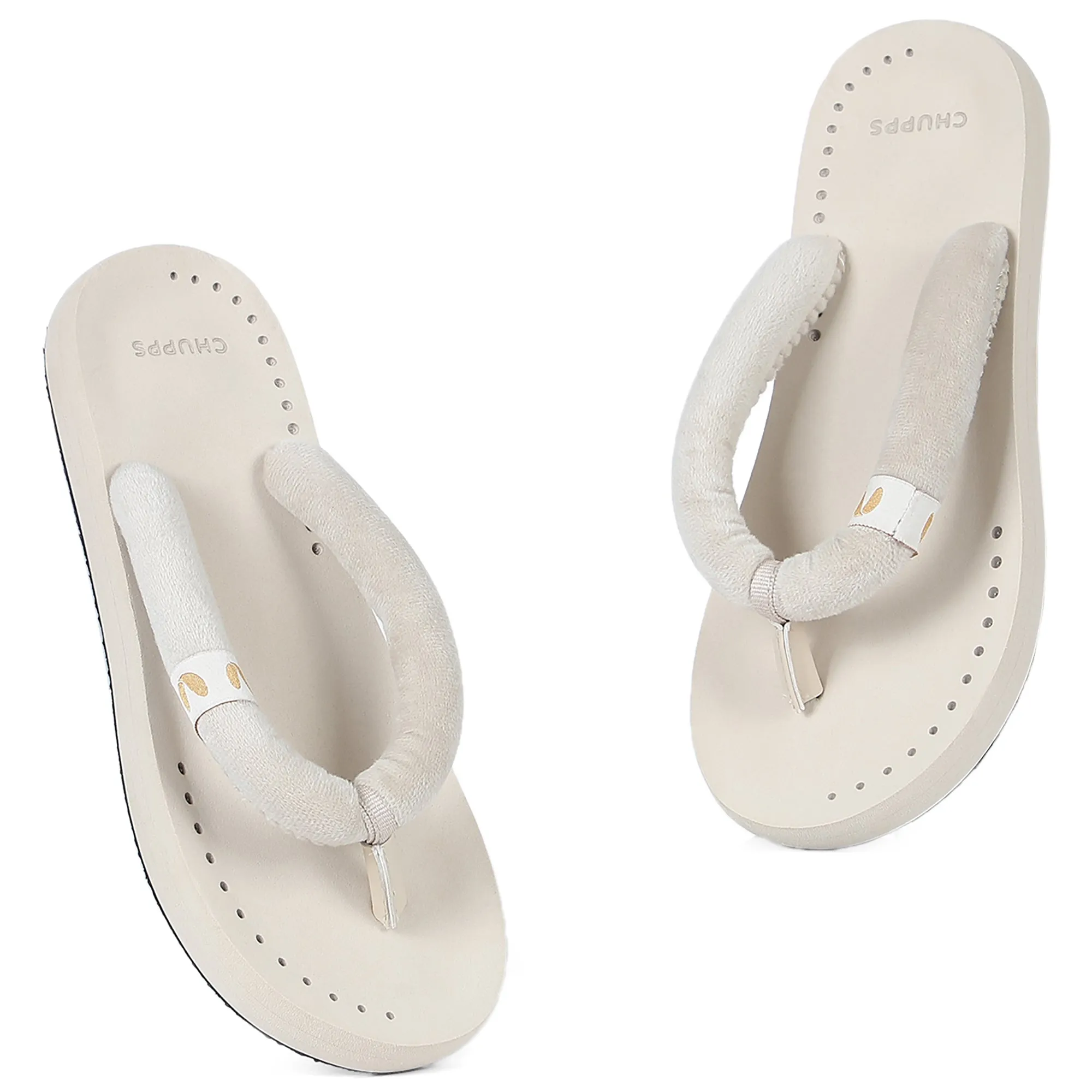 Plush Beige V-Straps