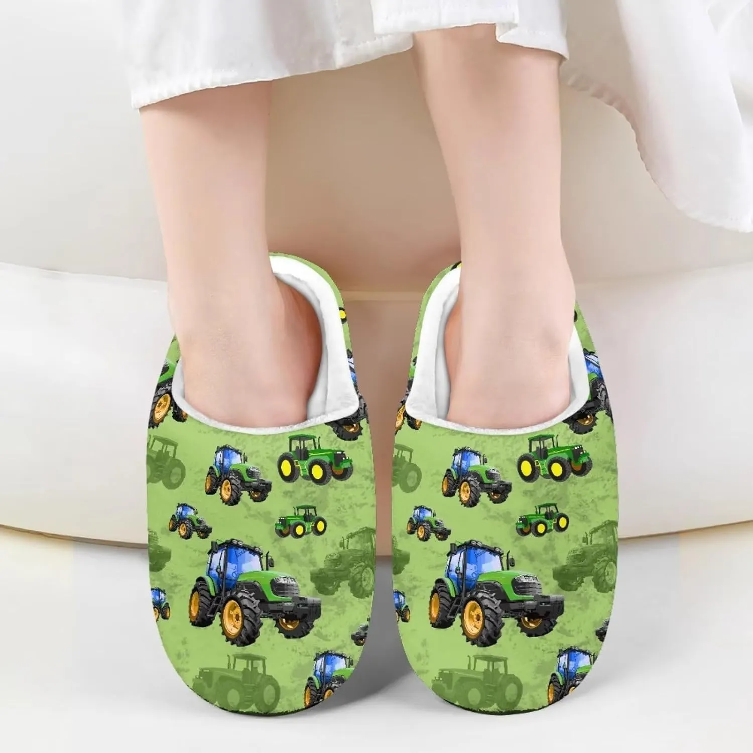 Polero Cute Printed Kids Slippers - Soft Plush Winter Slip On House Slippers