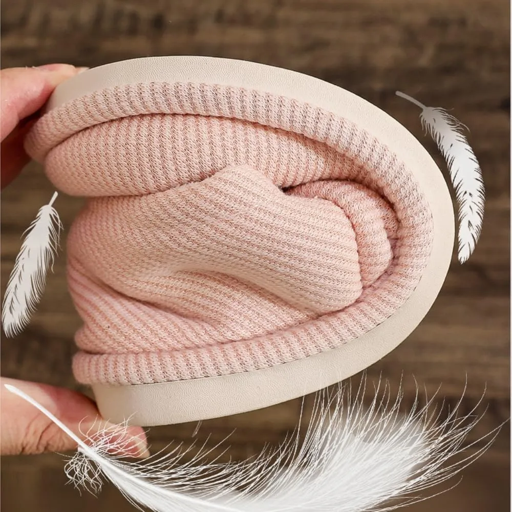 Premium Comfort Closed Back Cute Bow Women's Fuzzy House Slippers Indoor Soft Warm Kawaii Shoes Memory Foam Sole